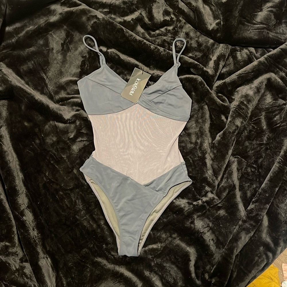 Icon Swim | Blue Mesh Middle One Piece